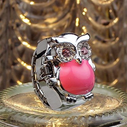 Owl Finger Watch Ring Women Fashion Jewelry