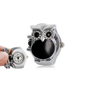 Owl Finger Watch Ring Women Fashion Jewelry