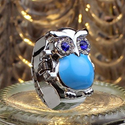 Retro Owl Finger Watch Ring Watch Women Fashion Jewelry