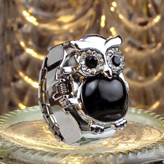 Owl Finger Watch Ring Women Fashion Jewelry