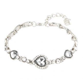 Love Heart Crystal Rhinestone Women Fashion Jewelry Bracelet