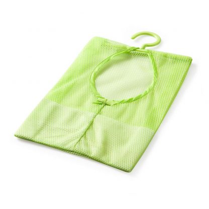 Home Kitchen Bathroom Clothesline Storage Dry Mesh Bag Hook