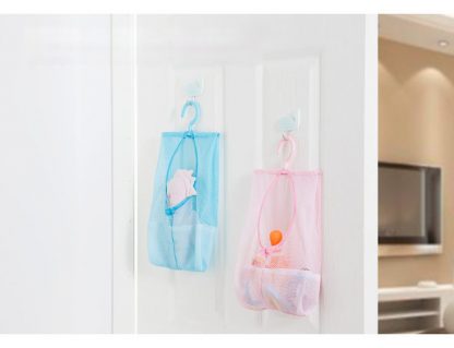 Home Kitchen Bathroom Clothesline Storage Dry Mesh Bag Hook