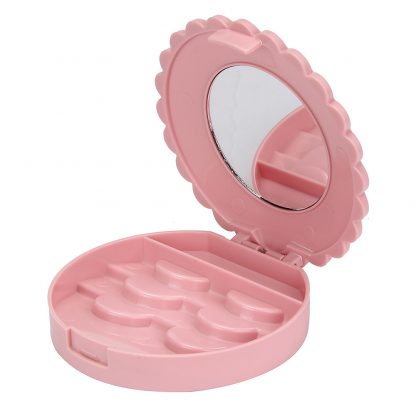 Acrylic Cute Bow False Eyelash Storage Mirror Case