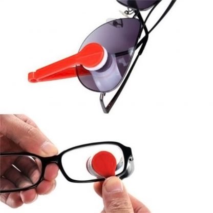 Sun Glasses Eyeglass Microfiber Spectacles Cleaner Brush 1
