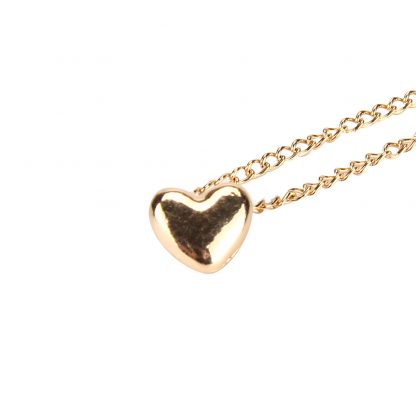 Heart Gold Color Women Pendant Necklace Fashion Jewelry