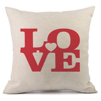 Heart Rose Pillow Case Cover Love Valentine Home Decor