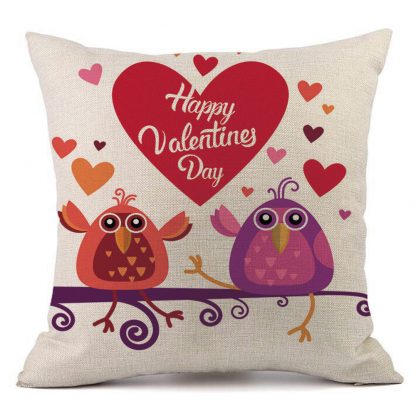 Heart Rose Pillow Case Cover Love Valentine Home Decor