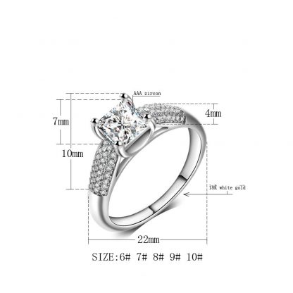 Classic Luxury Crystal Women Fashion Jewelry Ring