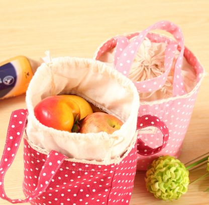 Drawstring Thermal Insulated Lunch Box Cooler Bag