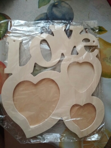 Small Love Heart Wooden Photo Frame Home Decor