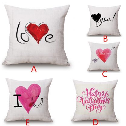 Love Heart Valentine Pillow Case Cover