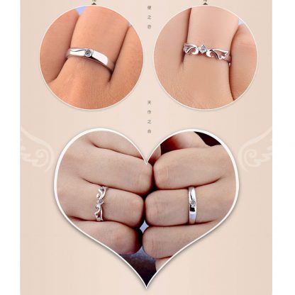 Adjustable Design Men Women Couple Jewelry Fashion Ring
