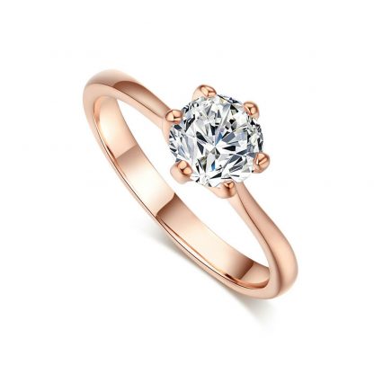 Classic Zircon Wedding Engagement Women Fashion Ring