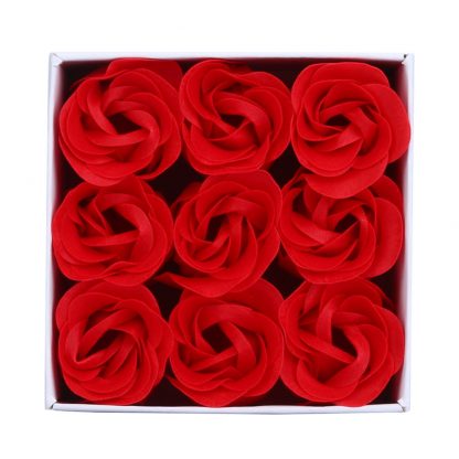 9 Pieces Heart Scented Bath Body Petal Rose Flower Soap