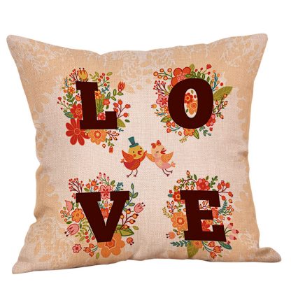 Love Heart Valentine Pillow Cover Case