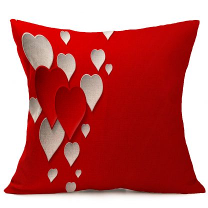 Heart Rose Pillow Case Cover Valentine Love