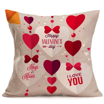 Heart Rose Pillow Case Cover Valentine Love