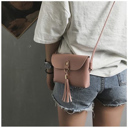 Small Messenger Tassel Women Girls Shoulder Bag