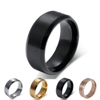 Stainless Steel Men Women Unisex Band Ring Fashion Jewelry