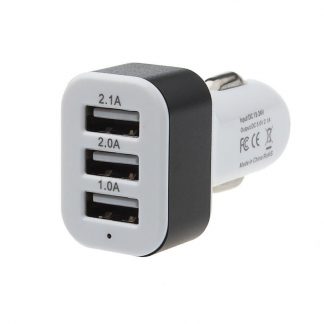Car Universal Travel 3 Port USB Adapter Mobile Phone GPS Charger
