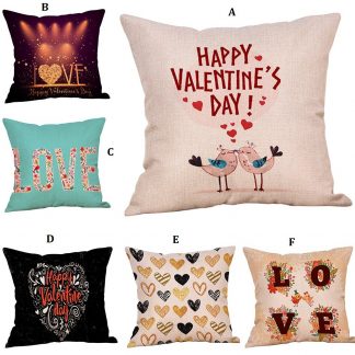 Love Heart Valentine Pillow Cover Case