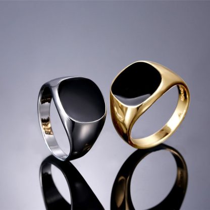 Dedicate Classic Black Surface Men Ring Fashion Jewelry