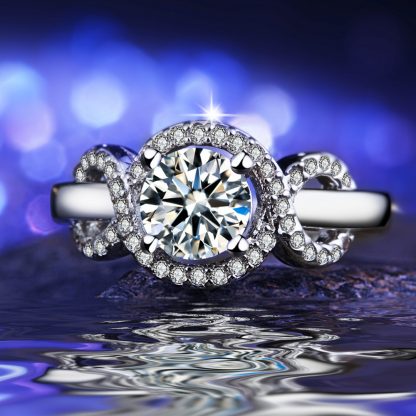 Clear Round Crystal High Quality Zircon Women Fashion Ring