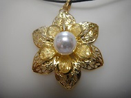 18 K Gold Plated Flower Women Pendant Necklace Fashion Jewelry