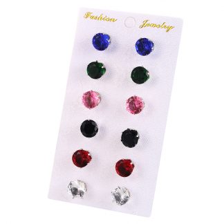 Multi-Color Crystal Women Jewelry Fashion Earrings Set