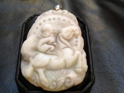Monkey Horse Handmade Jade Pendant