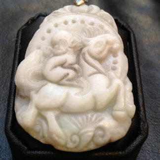 Monkey Horse Handmade Jade Pendant