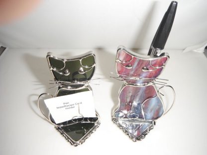 Stained Glass Cat Pen/Note/Recipes Holder