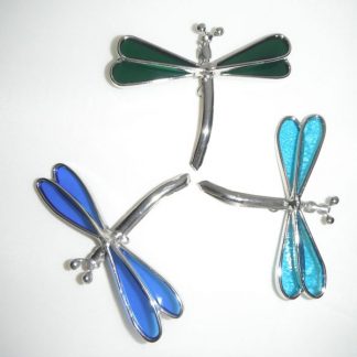 Stained Glass Dragonfly Window Suction Cup